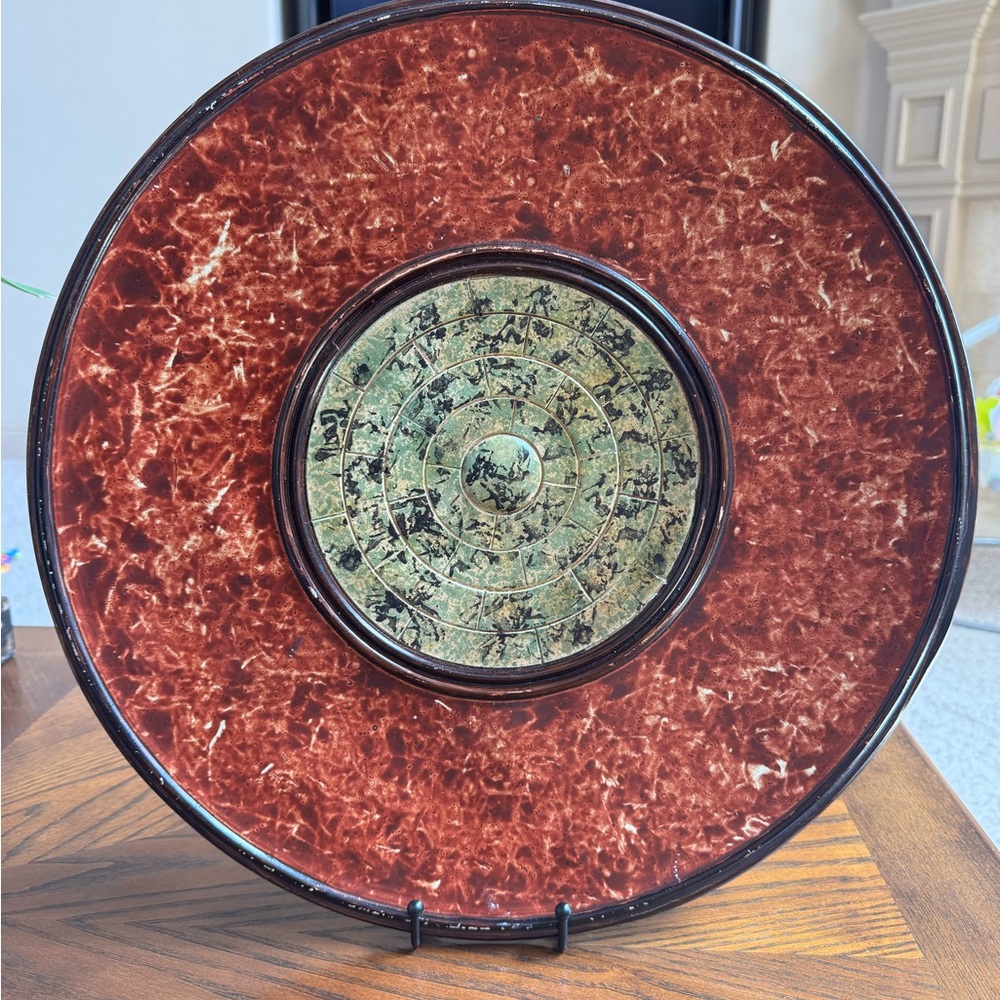 Decorative Red and Green Plate